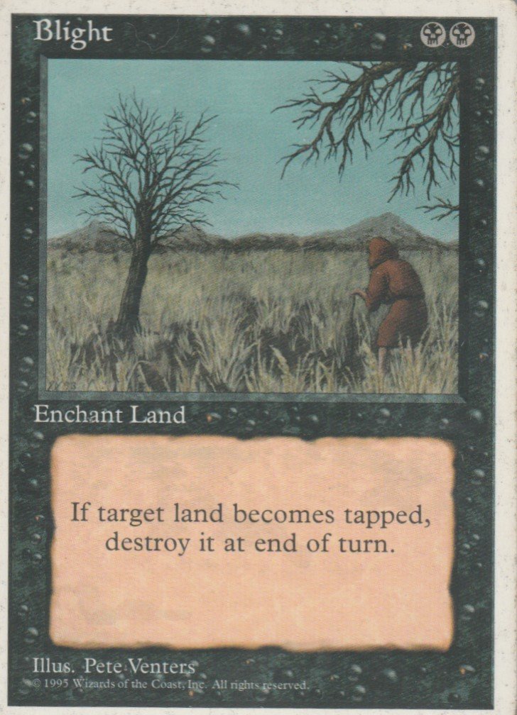 Blight - VG - 4th Edition - Magic the Gathering