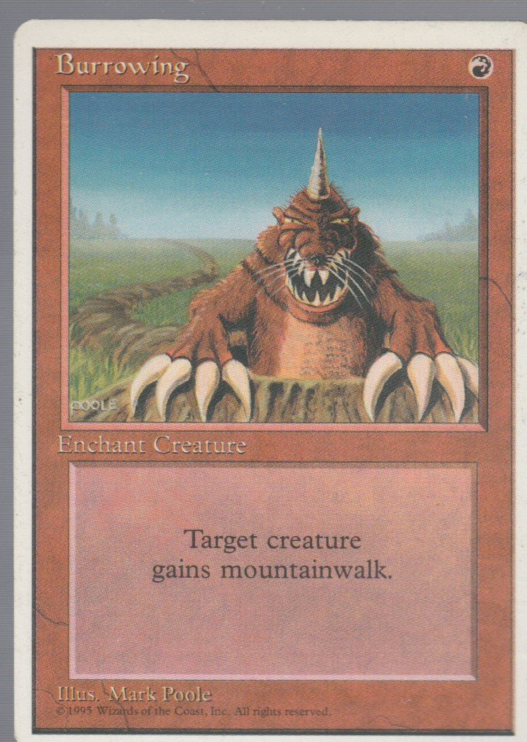 Burrowing - VG - 4th Edition - Magic the Gathering