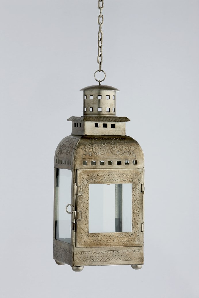 Hanging Iron Lantern with Hand engraving