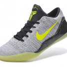 Nike Kobe 9 Elite Low Grey Black Volt Mens Basketball Shoes