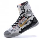 Nike  641714-100 Kobe 9 Elite White Metallic Gold-Black basketball shoes