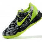 Cheap Nike Kobe VIII 8 2014 Rattlesnake Black Green Basketball Shoes