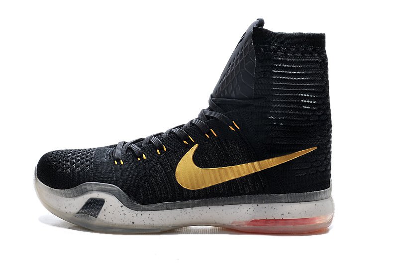 2015 NIKE Kobe 10 high top men basketball shoes black gold