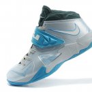 Nike Lebron 7 2013 Soldier Silver Blue mens basketball shoes