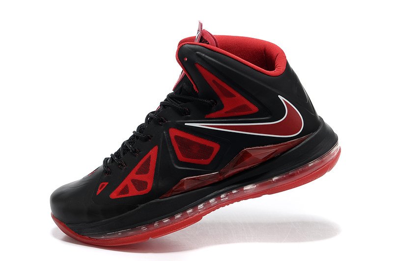 2013 New Nike LeBron 10 X Black Red White mens basketball shoes