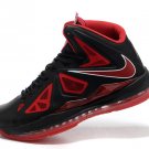 2013 New Nike LeBron 10 X Black Red White mens basketball shoes