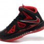 2013 New Nike LeBron 10 X Black Red White mens basketball shoes