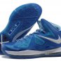 2013 New Nike LeBron 10 X Blue White mens basketball shoes