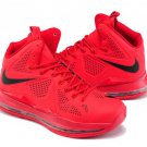 Nike Lebron 10 2013 All Red mens basketball shoes