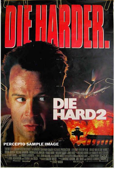 DIE HARD 2 Die Harder ~ Orig '90 2-Sided US 1-Sheet Movie Poster ...