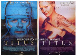 TITUS - '99 2-SIDE / 2-IMAGE Movie Poster!  - Anthony HOPKINS / Jessica LANGE