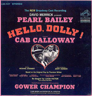 HELLO DOLLY ~ '67 JERRY HERMAN Broadway Cast Vinyl LP ~ CAB CALLOWAY / PEARL BAILEY