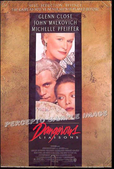 DANGEROUS LIAISONS ~ '88 1-Sheet Movie Poster ~ GLENN CLOSE / MICHELLE ...