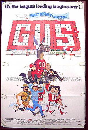 GUS - '76 1-Sheet DISNEY Movie Poster - DON KNOTTS / TIM CONWAY / EDWARD ASNER / FOOTBALL COMEDY
