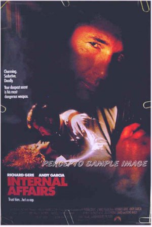 INTERNAL AFFAIRS ~ Ex-Cond '89 1-Sheet Movie Poster ~ RICHARD GERE / ANDY GARCIA