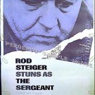 The SERGEANT ~ RARE SIZE '68 40x60 Movie Poster ~ GAY INTEREST / ROD STEIGER / JOHN PHILLIP LAW