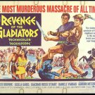 REVENGE OF THE GLADIATORS ~ '65 Sword & Sandal Half-Sheet Movie Poster ~ ROGER BROWNE