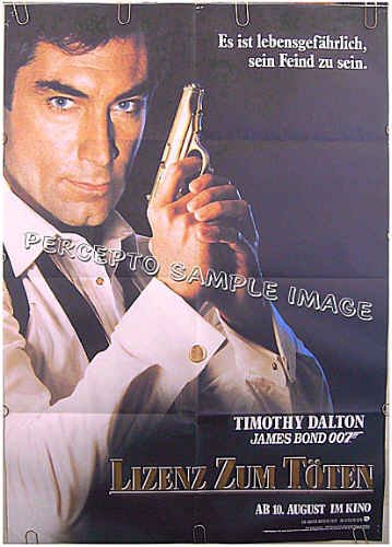 LICENCE TO KILL ~ '86 Rare-Style 33x46 Movie Poster ~ JAMES BOND ...