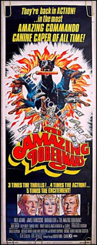 AMAZING DOBERMANS ~ '76 Insert Movie Poster ~ BARBARA EDEN / FRED ASTAIRE / JAMES FRANCISCUS