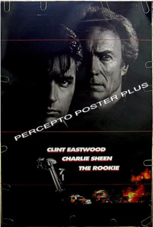 The ROOKIE ~ ~ '90 1-Sheet DOUBLE-SIDE Movie Poster ~ CLINT EASTWOOD / CHARLIE SHEEN