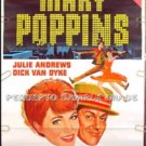 MARY POPPINS - '80s WALT DISNEY 1-Sheet Movie Poster - JULIE ANDREWS / DICK VAN DYKE / GLYNIS JOHNS