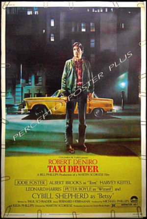 TAXI DRIVER ~ RARE-SIZE 40X60 '76 Movie Poster ~ ROBERT DeNIRO / MARTIN SCORSESE / JODIE FOSTER