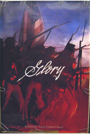 GLORY ~ RARE ADVANCE '89 1-Sheet Movie Poster ~ Matthew BRODERICK / Denzel WASHINGTON / CIVIL WAR