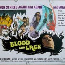 BLOOD AND LACE ~ 1971 AIP Half-Sheet Horror Movie Poster ~ GLORIA GRAHAME / MELODY PATTERSON