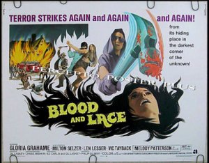 BLOOD AND LACE ~ 1971 AIP Half-Sheet Horror Movie Poster ~ GLORIA GRAHAME / MELODY PATTERSON