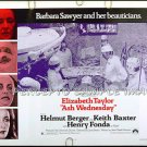 ASH WEDNESDAY ~ '73 Half-Sheet Movie Poster ~ ELIZABETH TAYLOR / HELMUT BERGER / HENRY FONDA