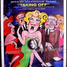 TAKING OFF ~ '71 1-Sheet Movie Poster ~  BUCK HENRY / GEORGIA ENGEL / MILOS FORMAN / BACHA Art