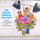 STRONGEST MAN IN THE WORLD ~ Orig '75 Half-Sheet DISNEY Movie Poster ~ KURT RUSSELL / JOE FLYNN