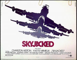 SKYJACKED ~ Original '72 Half-Sheet Movie Poster ~ CHARLTON HESTON / YVETTE MIMIEUX / JAMES BROLIN