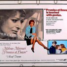 PROMISE AT DAWN ~ '71 Half-Sheet Movie Poster ~ MELINA MERCOURI / JULES DASSIN / ASSAF DAYAN