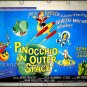 PINOCCHIO IN OUTER SPACE - Rare '69 Half-Sheet Cartoon Movie Poster - ANIMATION ART