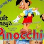 PINOCCHIO - 1940 Ex-Cond R71 DISNEY Animation Half-Sheet Movie Poster ~ CARTOON ART