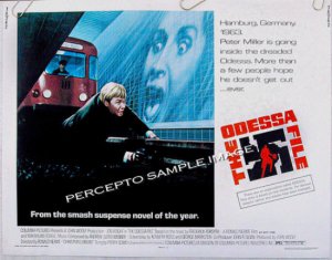 The ODESSA FILE ~ Ex-Cond '74 Half-Sheet SPY THRILLER Movie Poster ~ JON VOIGHT