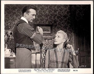 NO NAME ON THE BULLET ~ Original '59 Western Movie Photo ~ WARREN STEVENS / VIRGINIA GREY