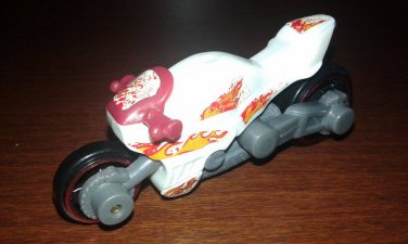 Hot Wheels-- white motorcycle