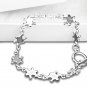 Autism Awareness Silver Linked Puzzle Bracelet