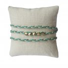 Beaded Triple Wrap Bracelet in Green