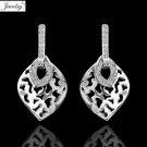 Platinum Plated Rhinestone Crystal Earrings
