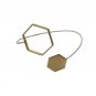 Designer Double Hexagon Cuff Bracelet