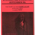 Patti Smith 1996 Central Park Summerstage NYC Concert Handbill