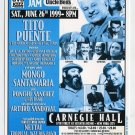 Tito Puente 1999 Carnegie Hall Latin Jazz Jam Concert Handbill