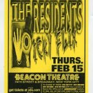 The Residents 2001 Beacon Theatre Concert Handbill
