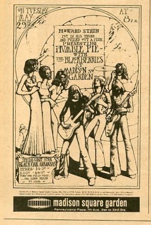 Humble Pie 1973 Madison Square Garden Newspaper Concert AD