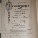Renaissance Fairport Convention 1974 NYC Newspaper Concert AD