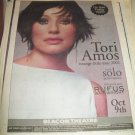 Tori Amos 2001 Beacon Theatre NYC Newspaper Concert AD FREE SHIPPING!