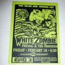 White Zombie Prong The Obsessed 1994 Ft. Lauderdale Concert Handbill Card